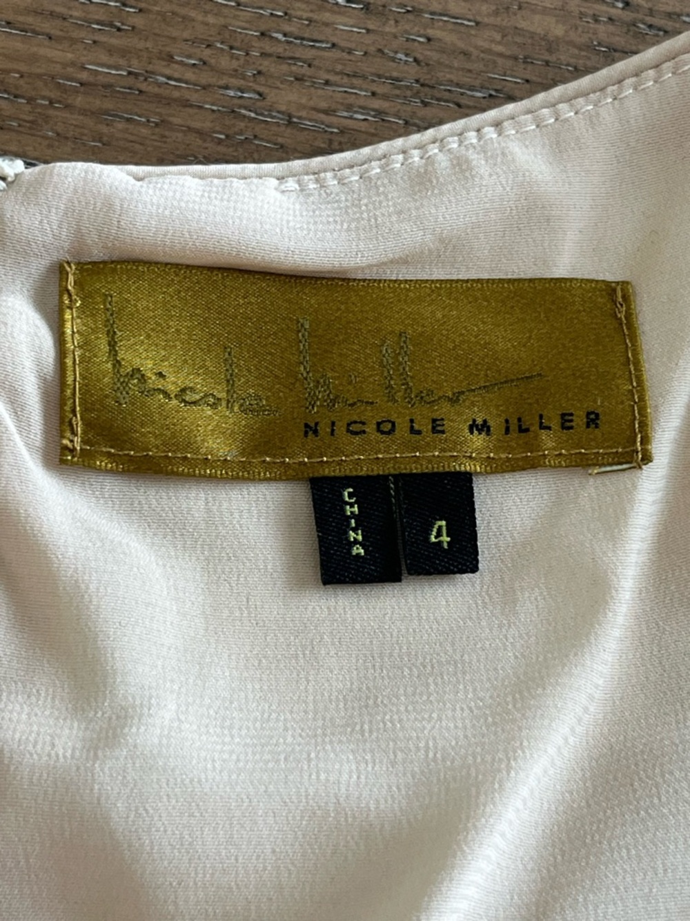 Nicole Miller Gold Sequin Cowl Neck Mini Dress Size 4 - Picture 3 of 11